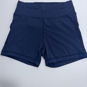 Barbell women’s lifting running biker shorts in navy 4 inch inseam size small